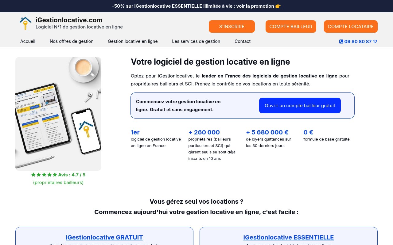 Apercu du site iGestionlocative.com