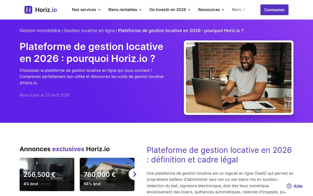 Apercu du site Horiz.io